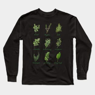 Culinary Herb Design for Chefs and Home Cooks Long Sleeve T-Shirt